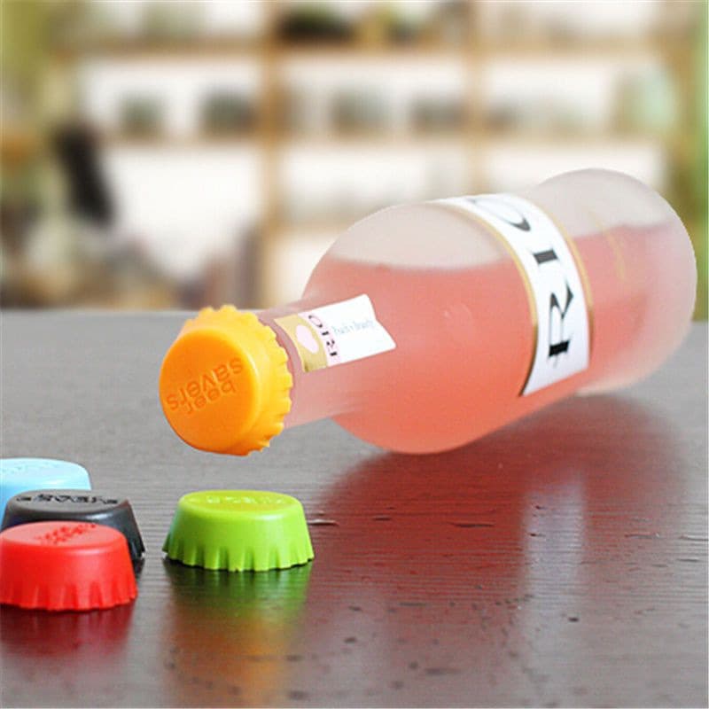 Rolha de garrafa hermética de silicone criativa selada, decoração de casa, refrigerante - imagem 3
