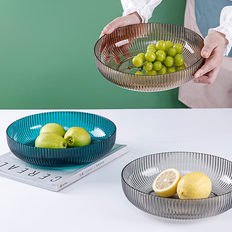Material para animais de estimação prato de frutas lanche chinês diário jantar prato de frutas doméstico três cores simples prato de lanche de frutas - imagem 4
