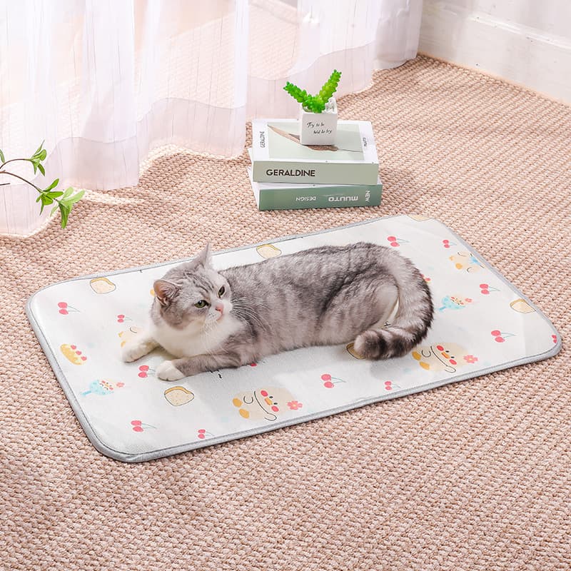 Almofada de dormir para gatos e animais de estimação, canil, gelo, seda, almofada de resfriamento, verão, almofada de látex, tapete para cães, suprimentos para animais de estimação - imagem 4