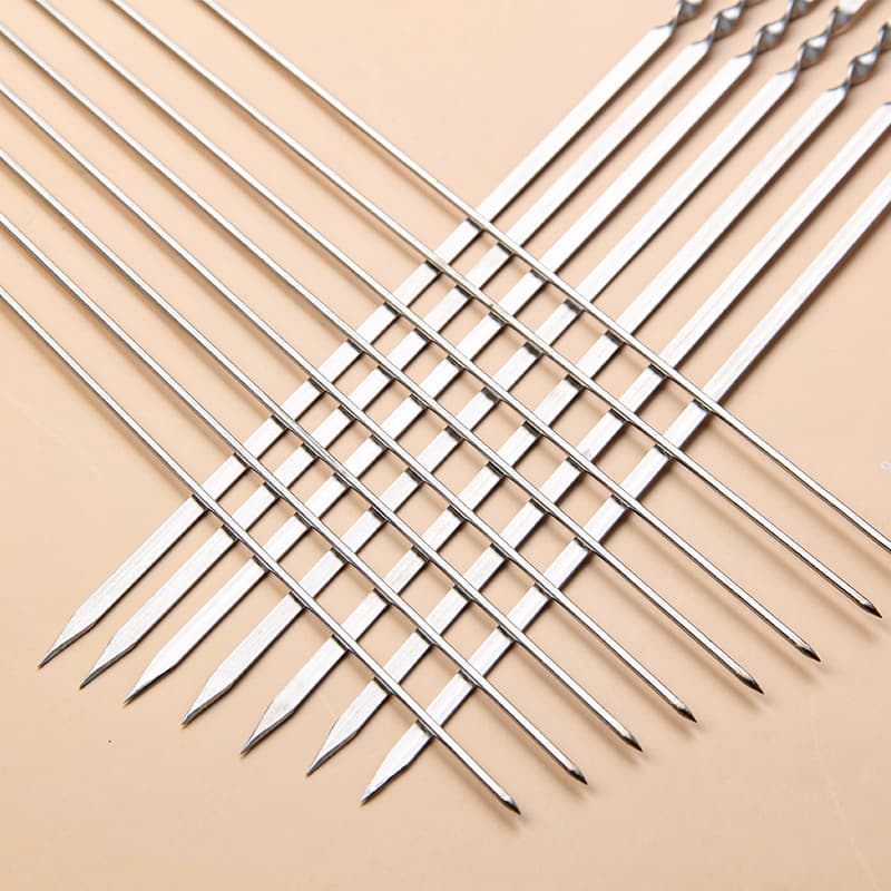 Espetos de churrasco de aço inoxidável espetos de carneiro comercial espetos de churrasco agulha espetos de churrasco doméstico espetos de churrasco espetos de ferro para churrasco - imagem 4