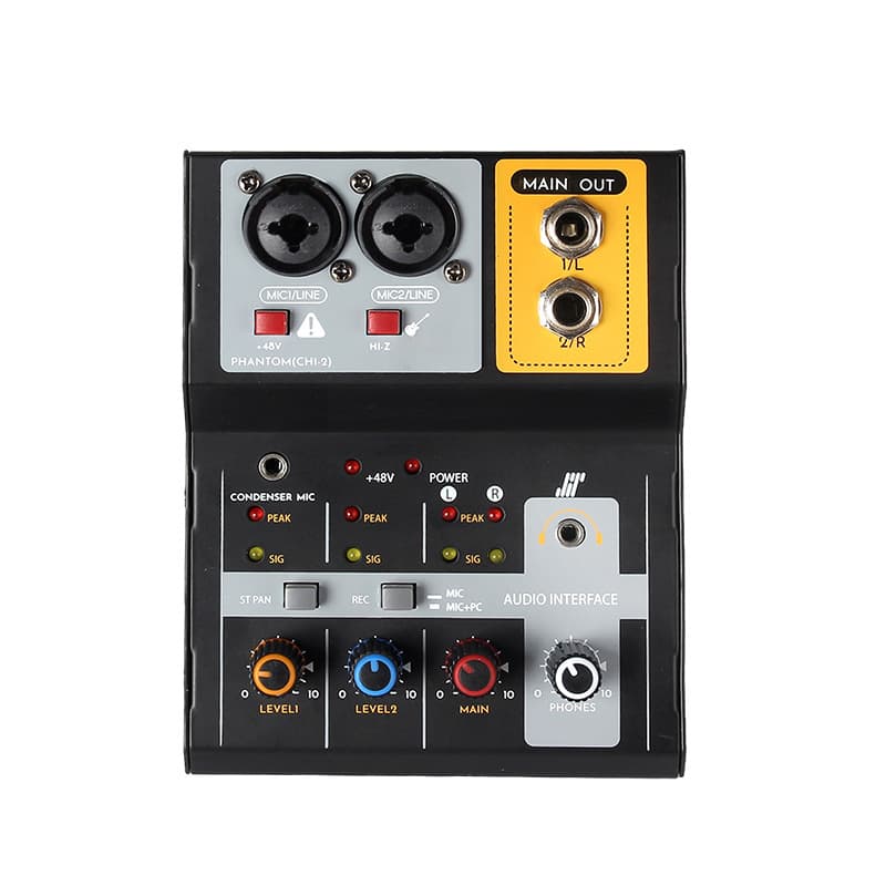 Mixer de gravação bidirecional usb, placa de som de computador, transmissão ao vivo, karaokê, djmixer, monitor de mixagem de palco de áudio com microfone - imagem 6