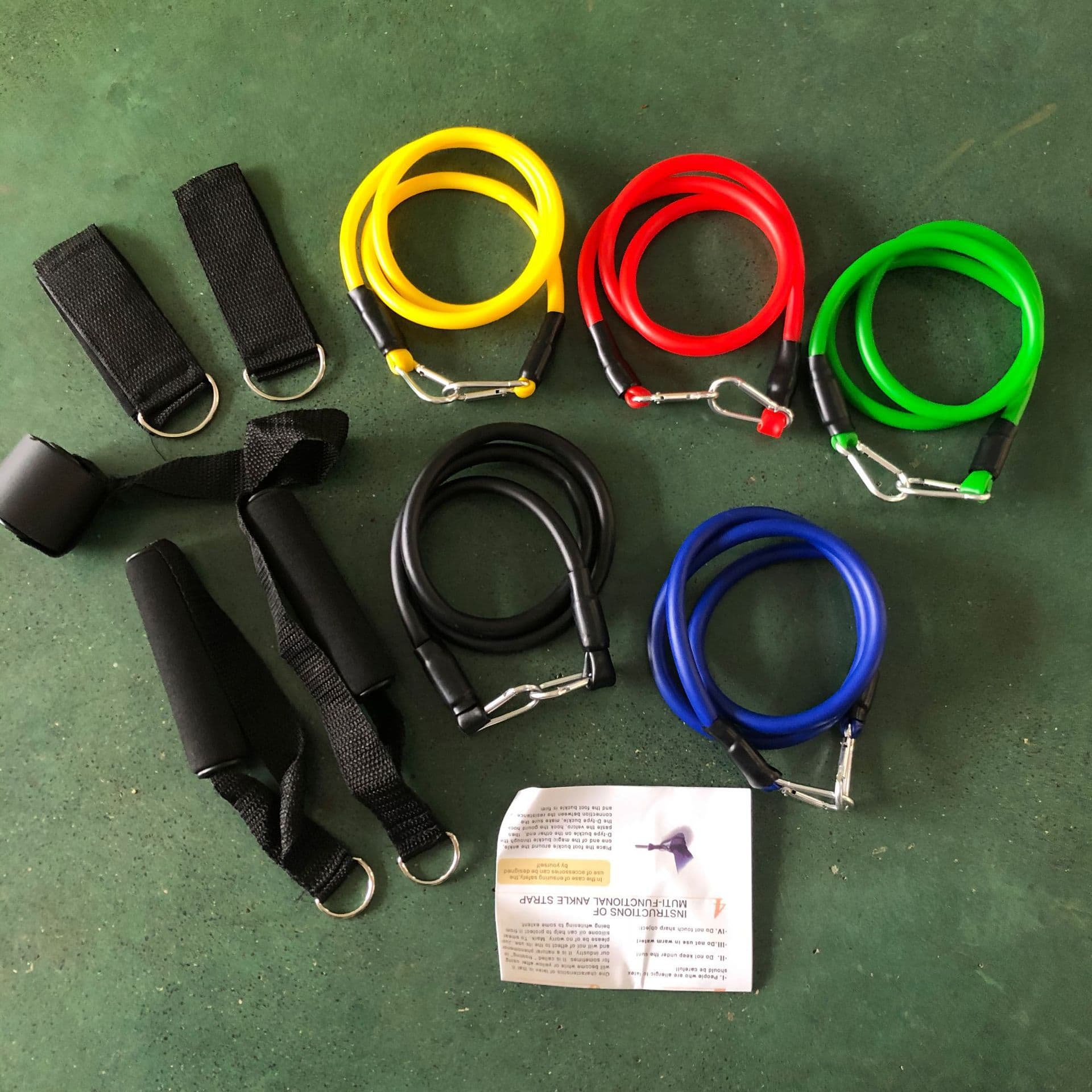 Conjunto portátil para academia, cinta elástica, equipamentos esportivos para treinamento, corda, 11 peças - imagem 4