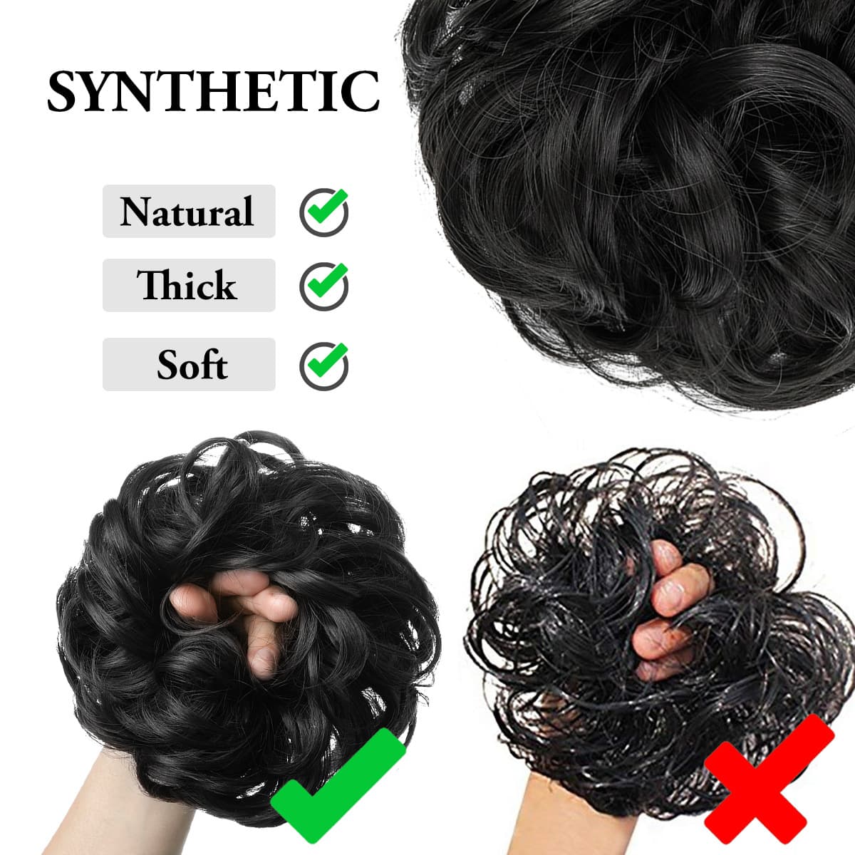 (Comércio internacional), peruca, corda de cabelo encaracolado, acessório de cabelo fosco, adiciona volume - imagem 4