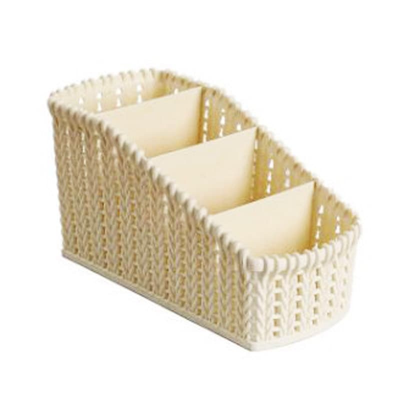 Cesta de armazenamento de mesa de cosméticos cesta de armazenamento de rattan caixa de armazenamento de plástico doméstico caixa de armazenamento diversos compartimento cesta de armazenamento - imagem 13