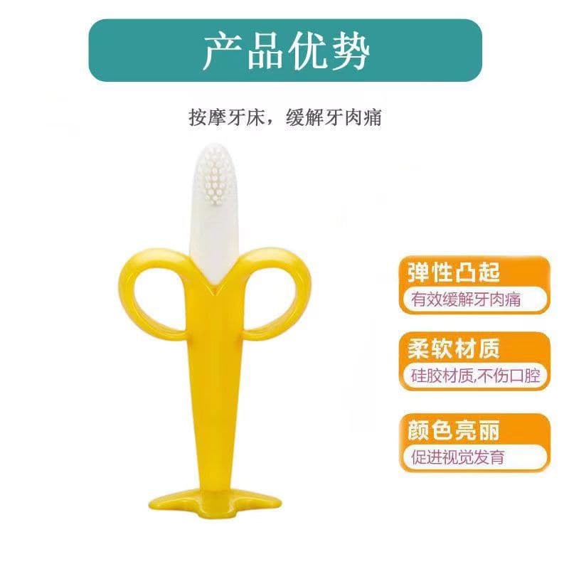 Mordedor infantil de silicone para dentes de leite para mordida correta, escova de dentes de borracha, brinquedo de borracha macia - imagem 5