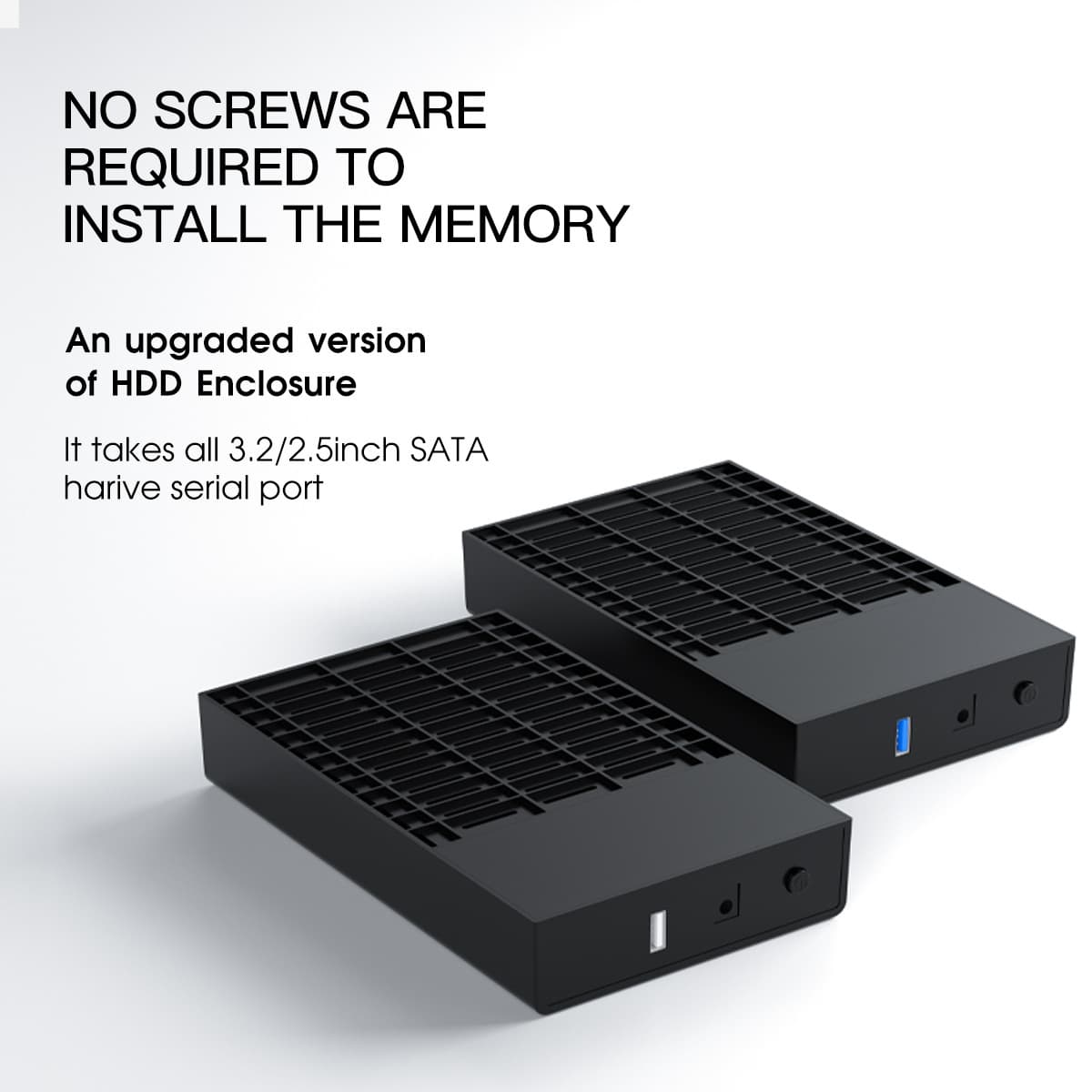 Gabinete de disco rígido de 3,5 polegadas porta serial SATA USB 2.0 HDD sem ferramentas gabinete de disco rígido móvel externo para computador desktop - imagem 6