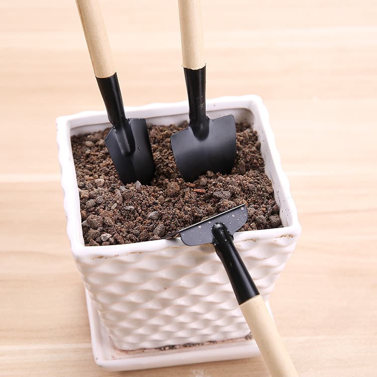 Conjunto de mini ferramentas de jardinagem de três peças Ferramenta de jardim de jardinagem Conjunto de três peças Suculenta pequena pá/ancinho/pá ferramenta de plantio de flores - imagem 5