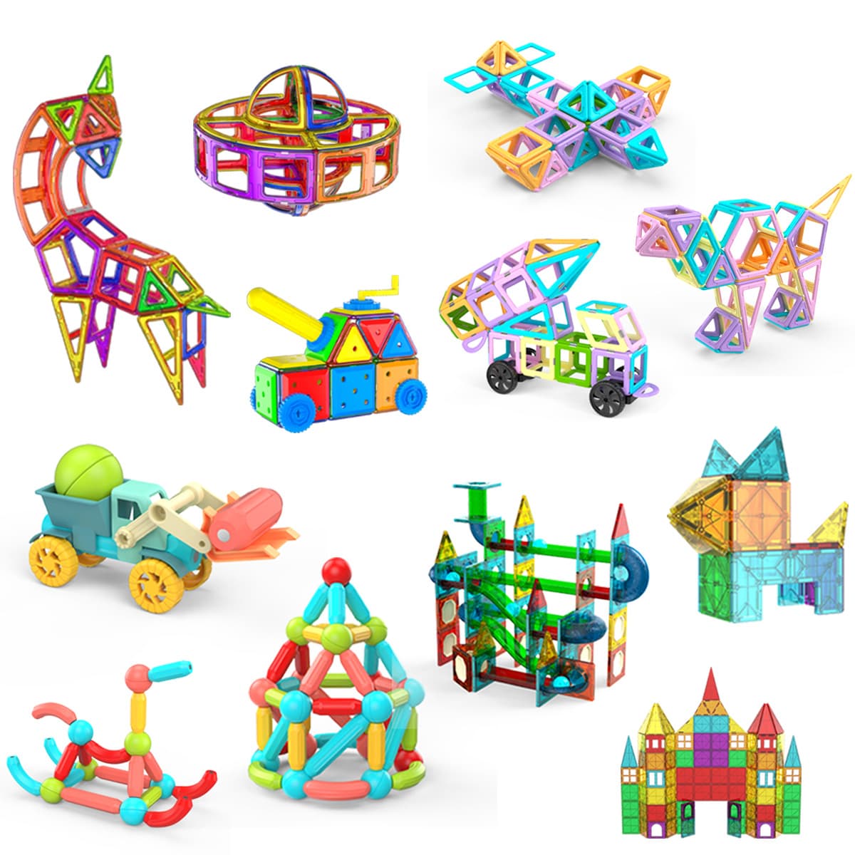 Ímã magnético grande e forte, construtor para meninos e meninas, brinquedo inteligente infantil, carro de brinquedo - imagem 6
