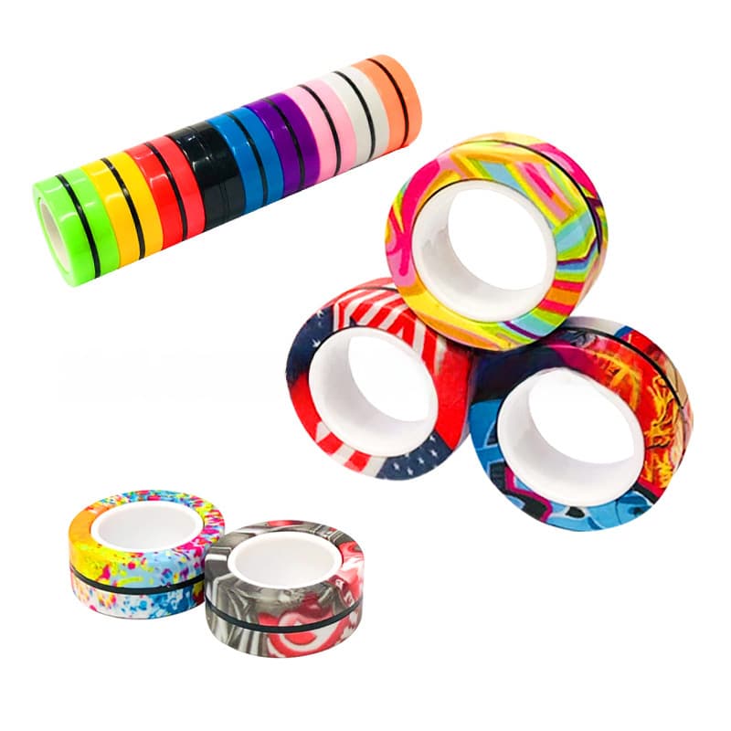 Pião camuflado para dedo, pequena pulseira magnética, brinquedo, anti-stress - imagem 6
