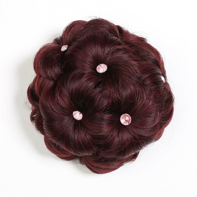 Peruca de virilha feminina, bolsa de peruca de nove flores com prendedor, peruca de cabelo de noiva trançada feminina - imagem 28