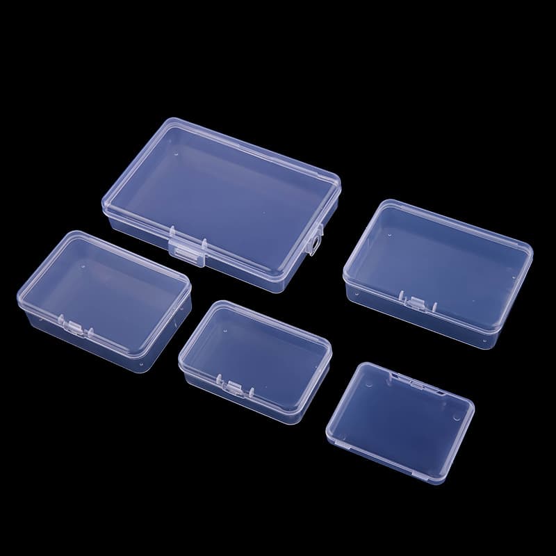 Sistema de armazenamento retangular transparente para manicure, brinquedos, caixa de armazenamento de plástico - imagem 4