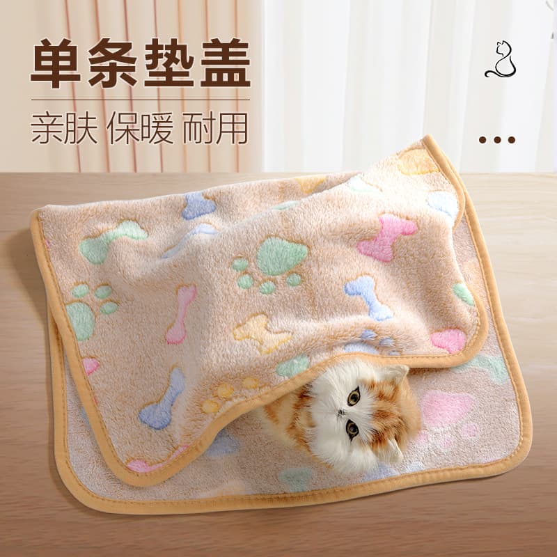 Cobertor popular para animais de estimação, tapete de flanela para cães com estampa de pata, quente, macio e sem derramamento, cobertor universal para cães e gatos, tapete para gatos - imagem 3