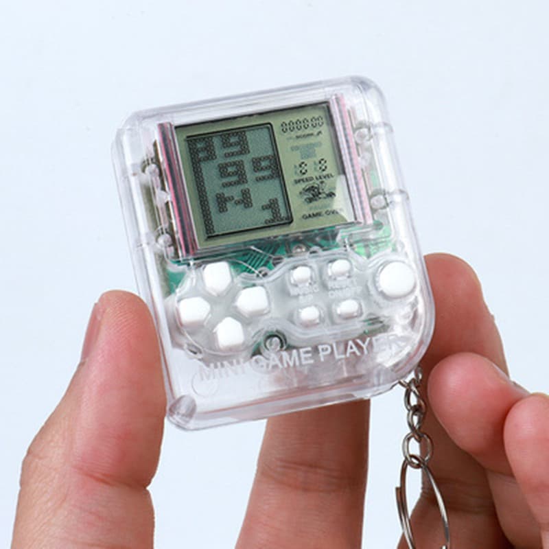 Pequeno console de jogos eletrônicos, tetris, brinquedo criativo, chaveiro, nostalgia, antiestresse, presente criativo - imagem 3