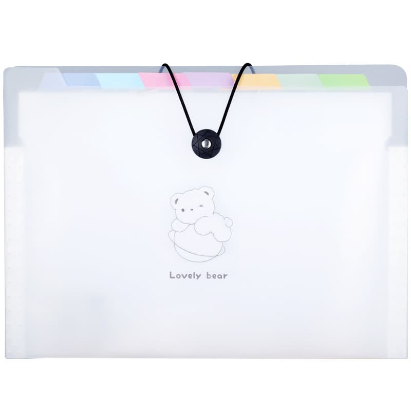 Pasta espaçosa, órgão transparente, adesivos, bolsa de arquivos, 12 células, espessura aumentada - imagem 6