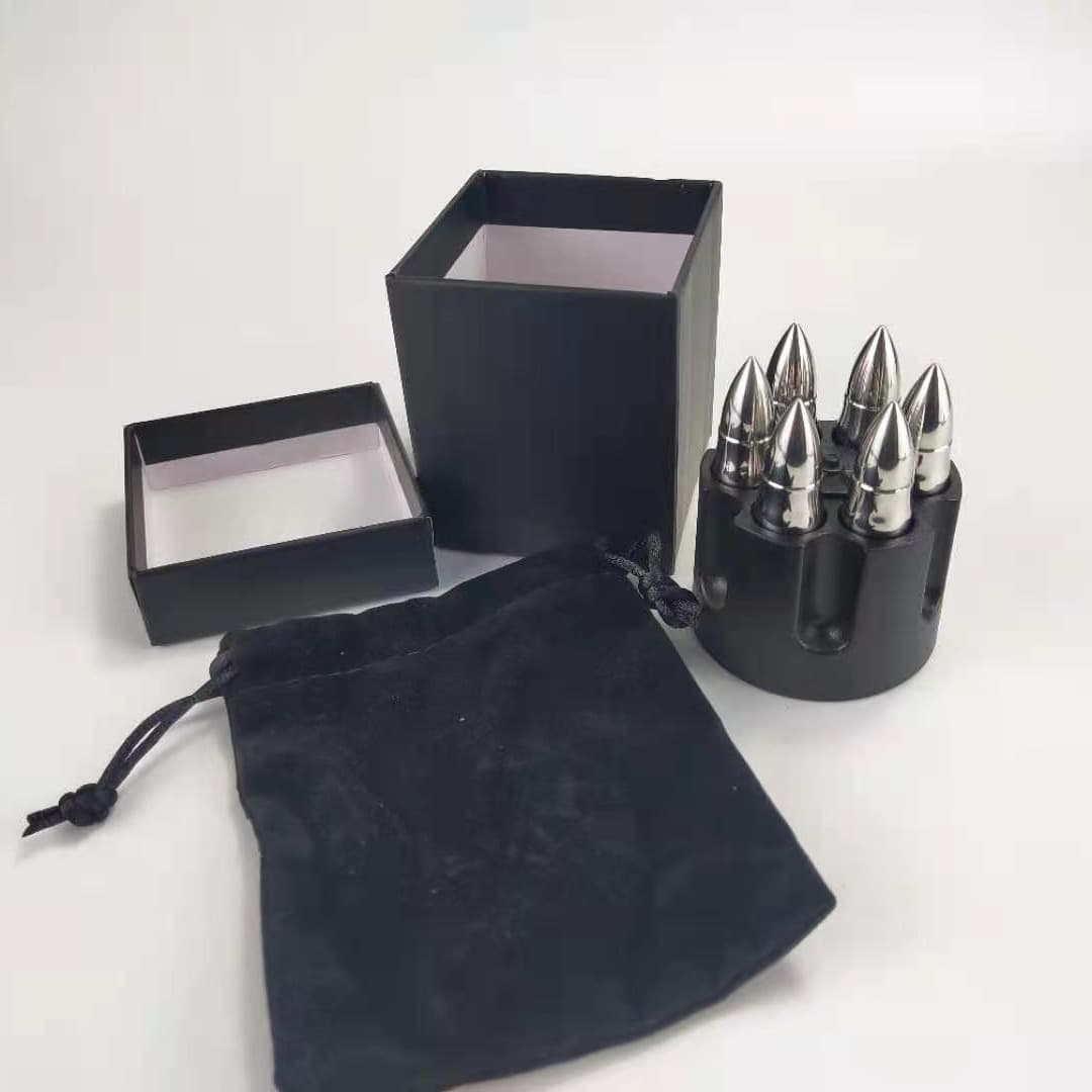 Bala de aço inoxidável, cubos de gelo dourados, dados de resfriamento para whisky - imagem 3