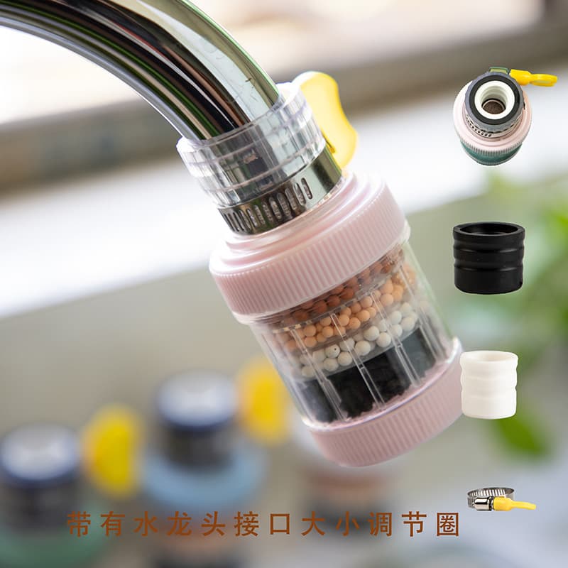Venda direta da fábrica removível e lavável filtro de torneira doméstica de seis camadas cozinha universal anti-respingo purificador de água do chuveiro - imagem 5