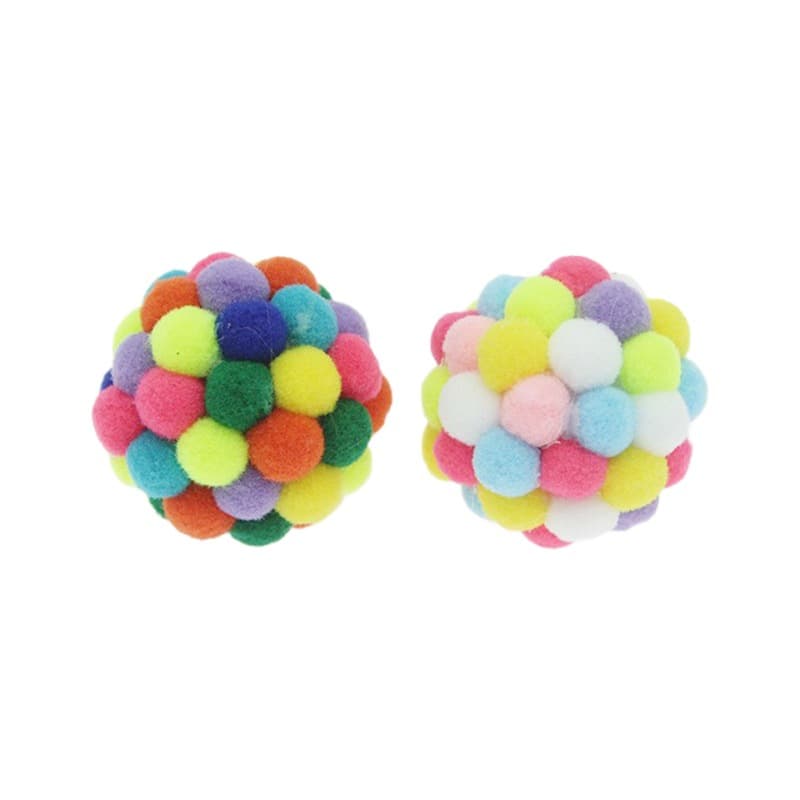(Comércio transfronteiriço), brinquedo colorido, sino pequeno de pelúcia, gato, pode morder, animal de estimação - imagem 6