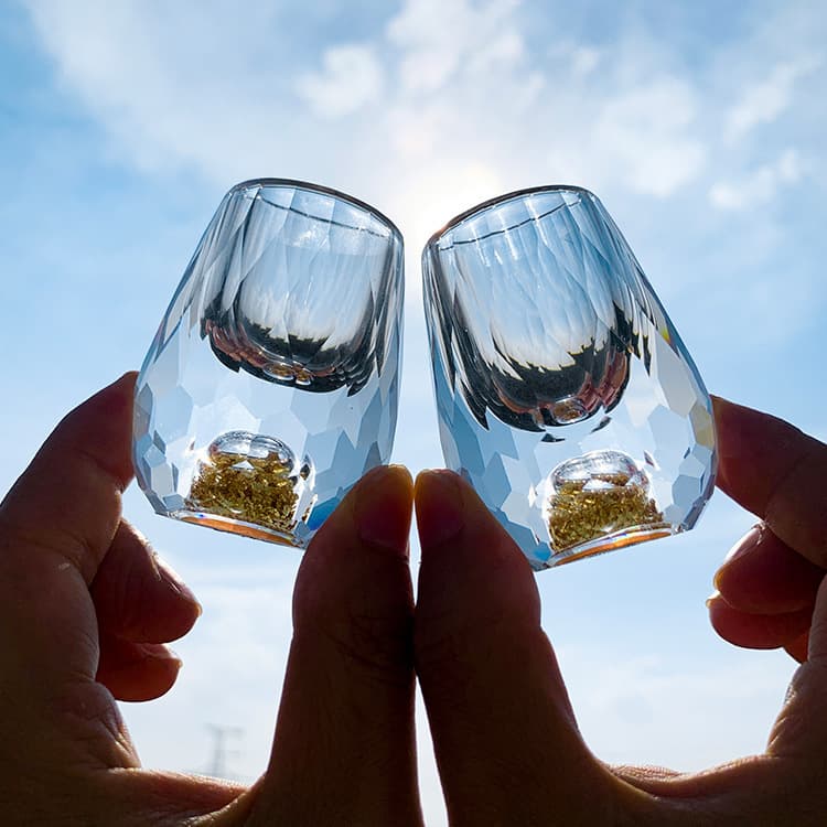 Conjunto de vidro criativo de diamante, dispensador de vinho de cristal, copo, caixa de presente - imagem 5