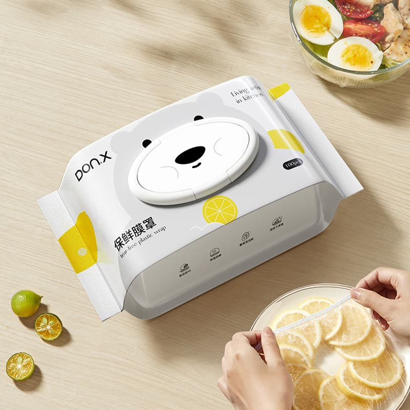 Capa de filme aderente descartável de fábrica original, pratos de cozinha domésticos removíveis de qualidade alimentar e isolamento de frutas - imagem 3