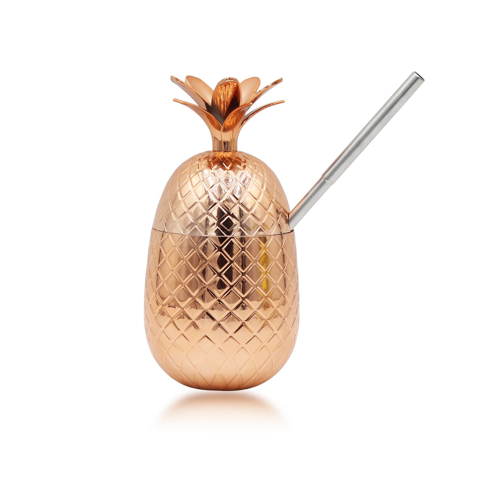 Copo de coquetel de plástico, vidro, canudo em aço inoxidável, 450 ml - imagem 3