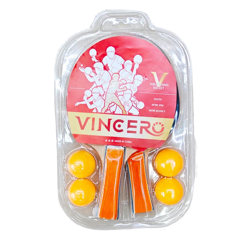 VINCERO [乒乓球拍2拍4球带包带网架2拍3球泡壳木板全英文外贸纸卡] - imagem 5