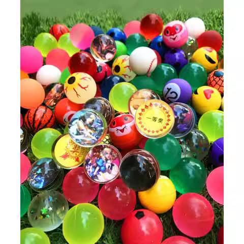 Brinquedo, bola saltitante com moedas para saltar, brinquedo cápsula, 32mm - imagem 3