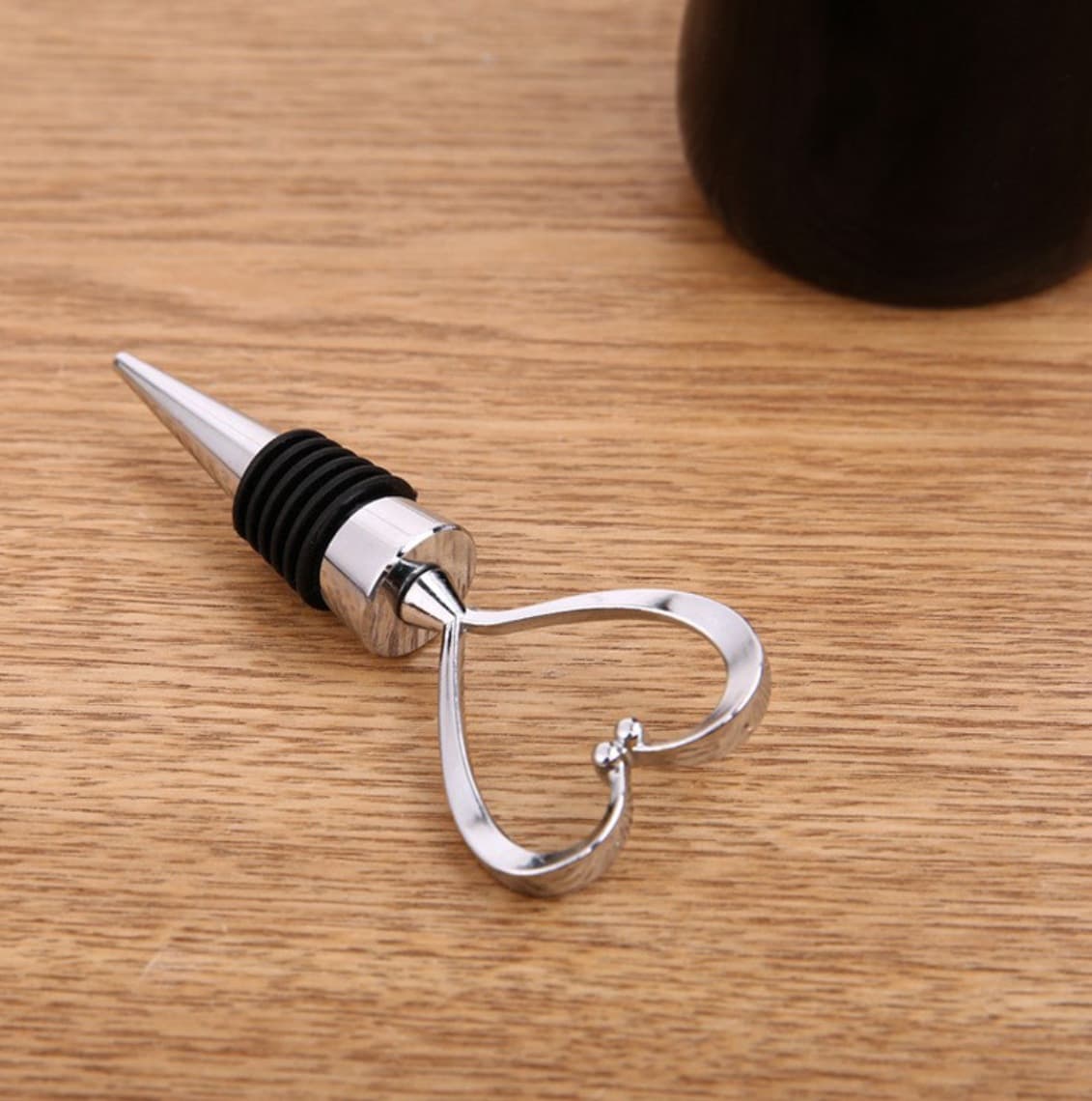 Rolha de vinho tinto em forma de coração, liga de zinco, garrafa de vinho tinto, rolha de garrafa de vinho, rolha de metal, conjunto de vinho em forma de cone para preservar o vinho - imagem 2