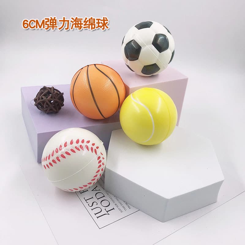Esponja elástica futebol basquete tênis beisebol bola de isopor, anti-stress - imagem 1