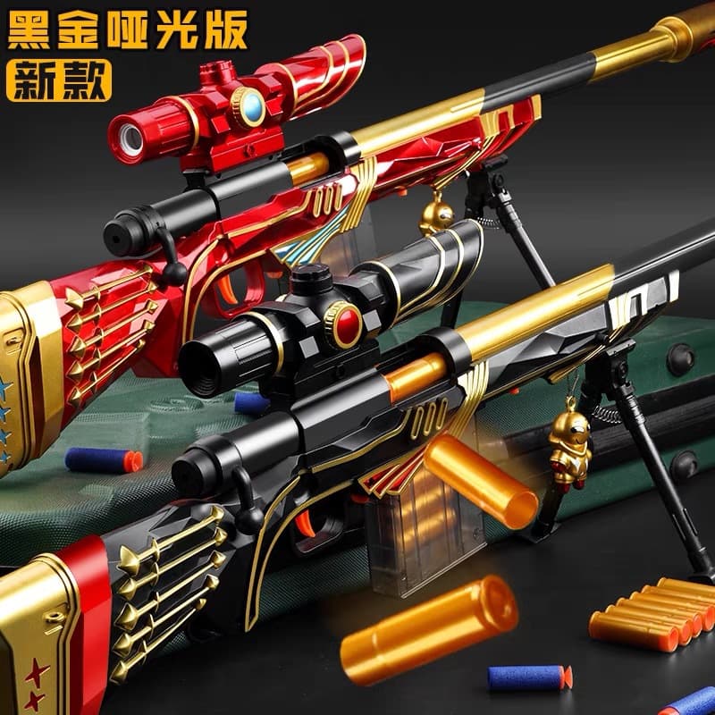 Uma arma de bala macia de ejeção de parafuso manual drop-in m24 estrela fé 98k rifle de atirador awm arma de brinquedo infantil - imagem 1