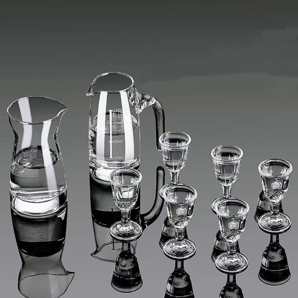 Dispensador de vinho de vidro, copo de vinho, conjunto de vinho, copo de shot, bala de cristal - imagem 4