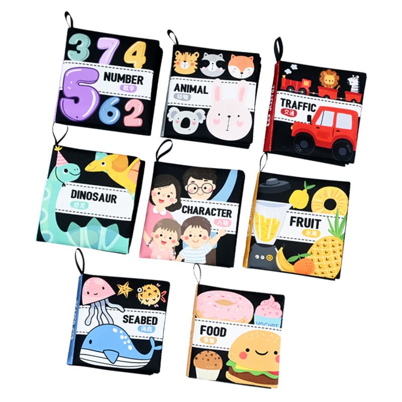 Livro de pano infantil, livro cognitivo infantil, brinquedo inteligente, não pode rasgar, pode morder, treinamento, educação infantil - imagem 6
