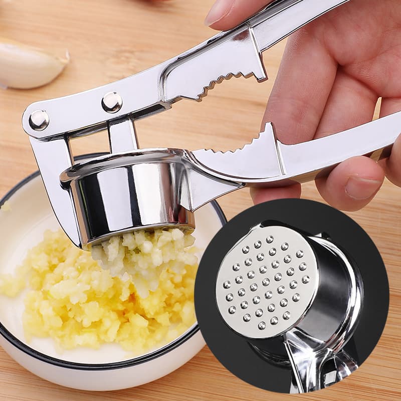 Espremedor de alho extra grande de liga de zinco doméstico três em um espremedor de alho manual ferramentas de cozinha atacado - imagem 3