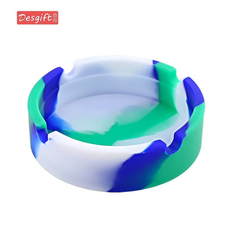 Transfronteiriço venda quente cinzeiro de silicone padrão camuflagem cor misturada caixa cinzeiro redondo internet café ktv logotipo impresso - imagem 23