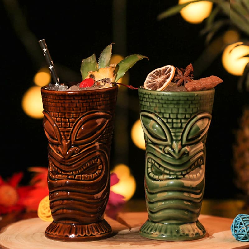 Copo de coquetel havaiano copo de cerâmica personalidade criativa pirata tiki tiki copo bar copo de vinho especial - imagem 3