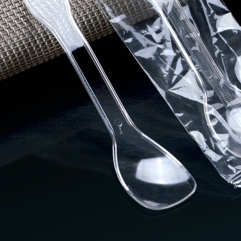 喇叭花 Colher de plástico descartável única, sopa de sorvete, pudim de sorvete, sobremesa, gelatina, colheres pequenas, 100 peças - imagem 5