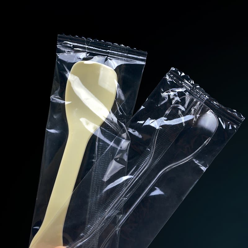 喇叭花 Colher de plástico descartável única, sopa de sorvete, pudim de sorvete, sobremesa, gelatina, colheres pequenas, 100 peças - imagem 3