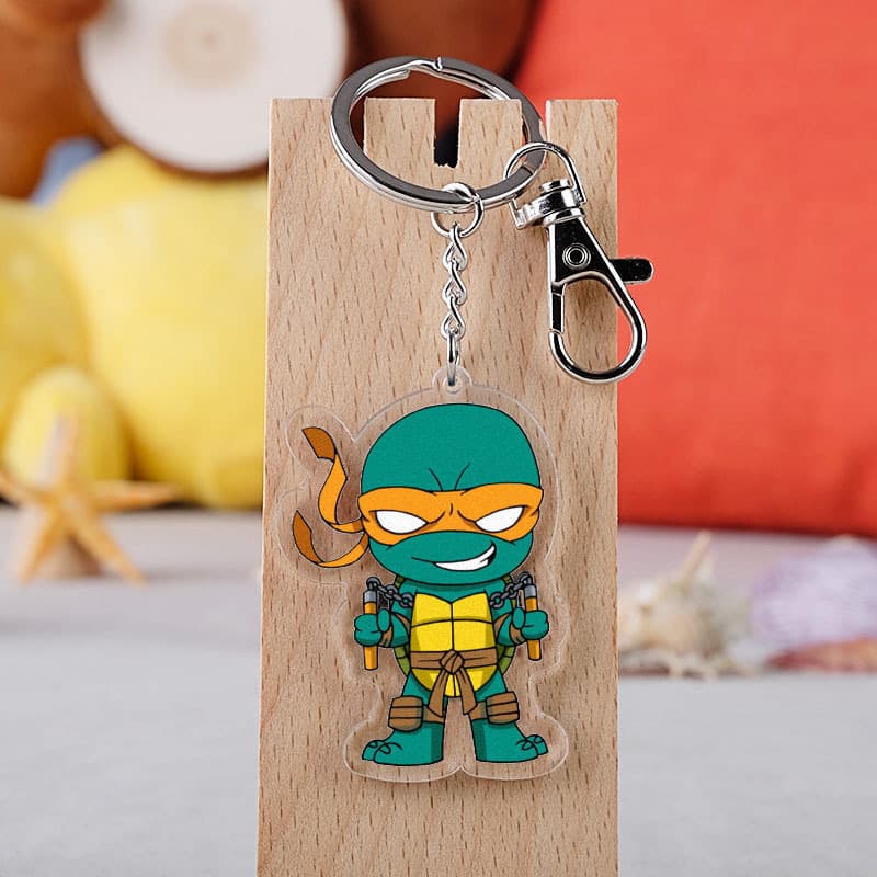 Periféricos de filme Teenage Mutant Ninja Turtles chaveiro acrílico pingente transparente - imagem 4