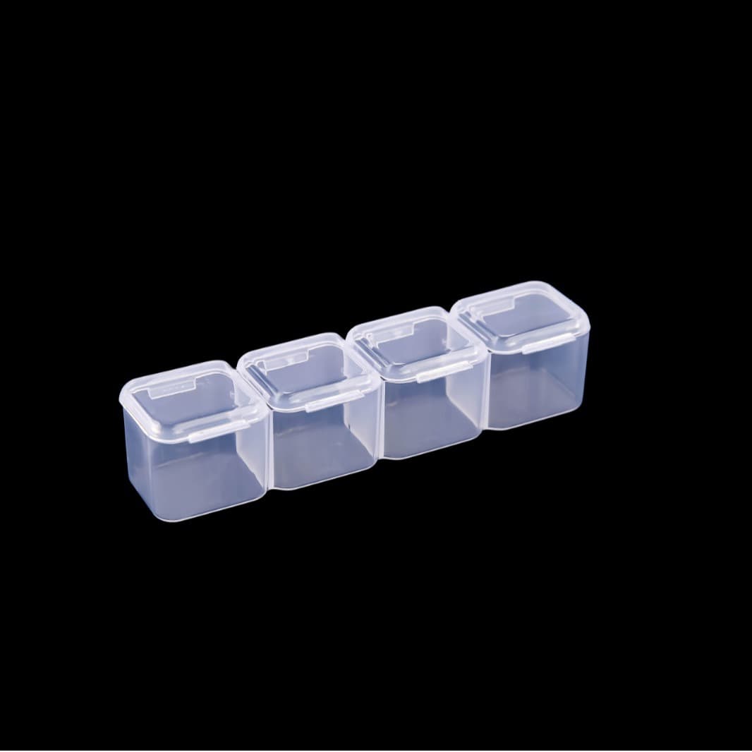 Decoração de unhas, caixa de armazenamento de mesa transparente de plástico removível, 56 células - imagem 4