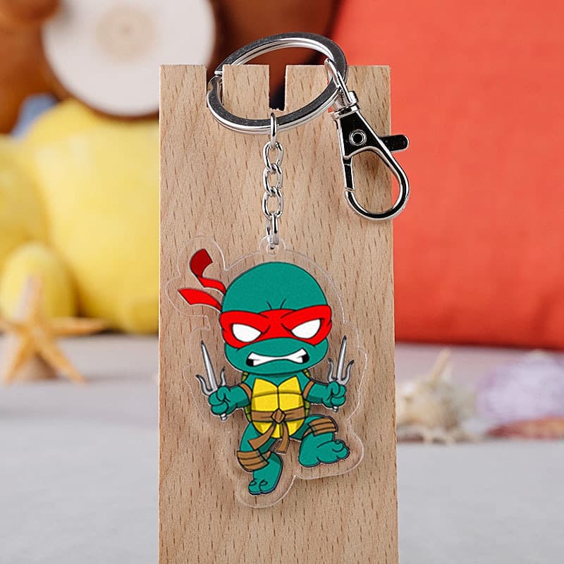Periféricos de filme Teenage Mutant Ninja Turtles chaveiro acrílico pingente transparente - imagem 5